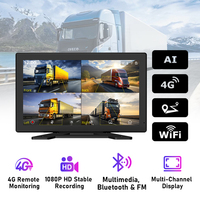 Cámara para Vehículos de Alta Definición de 4 Canales con Bluetooth y Seguimiento BSD para Conductores Profesionales de Camiones, Autobuses, Excavadoras