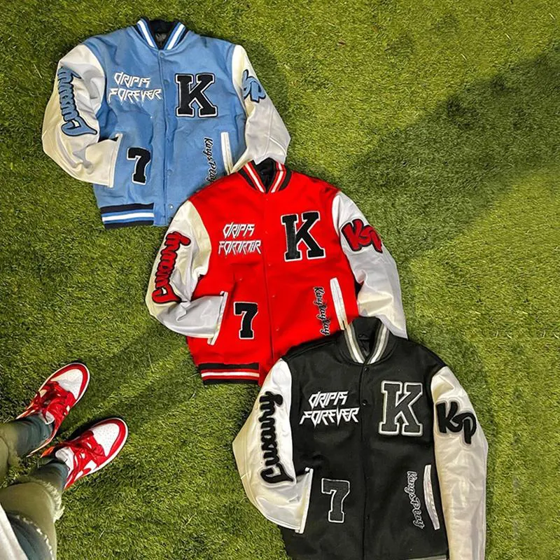 Produttori di abbigliamento personalizzato ricamato ciniglia toppe Logo maniche in pelle Letterman Baseball giacche Varsity