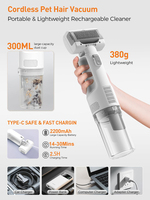 Kit d'aspirateur de toilettage sans fil pour chien chat 5 en 1 brosse d'épilation aspirateur de toilettage pour animaux de compagnie