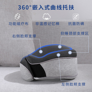 U-Shaped Memory Foam <b>Neck</b> <b>Pillow</b> 28x26x14cm Portable Travel <b>Pillow</b> For Adults And Elderly With Eye Mask And Earplugs Gift Set - Product Image 3