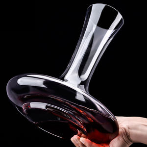 Hxglass Venta al por mayor 1.5L Unique Crystal Glass Decanter Jarra de vino tinto en regalo Clear Hand-blown Lliquor Decanter - Product Image 5