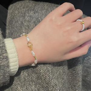 Bracelet baroque pour le corps entier, argent pur S925, bijoux en eau douce avec une forte brillance, nouveaux accessoires de mode - Product Image 3