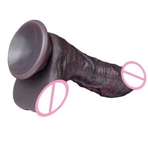 Dildo Negro Curvo de Doble Capa con Venas, Realista, para Mayor Placer del Punto G y Vaginal, Juguete Sexual para Parejas, Tendencia 2026 - Product Image 5