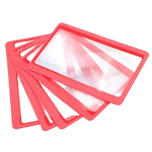 Free Sample PVC Fresnel Lens 3X Magnifying Glass Page Magnifying Sheet Credit Card Magnifier for Reading