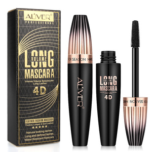 Máscara de Pestañas de Fibra 4D con Logotipo Personalizado ALIVER, Resistente al Agua, Pestañas Largas y Voluminosas, Maquillaje de Pestañas, Fabricante de Marca Privada OEM ODM - Product Image 4