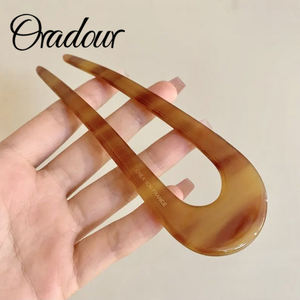 Oradour Vintage chino Retro accesorios para el cabello de mujer coreano U Pins Color Stick Fancy Sweet Acetato Horquillas para el cabello al por mayor - Product Image 5