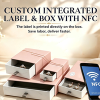 Boîte d'emballage de bijoux RFID personnalisée, anti-contrefaçon, traçabilité NFC, boîte cadeau intelligente de luxe, papier d'art, offset, recyclable, logo de marque