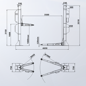 Pompa hidrolik Jerman tugas berat, <span class=keywords><strong>Lift</strong></span> mobil tahan air IP54 sistem jarak jauh nirkabel 8T 10T 380V 3 fase - Product Image 2
