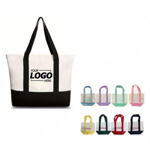Bolsa de Playa Personalizada con Iniciales para Mujer, Bolsa de Lona para Salidas de Verano y Viajes, Idea de Regalo Original de Fábrica - Product Image 1