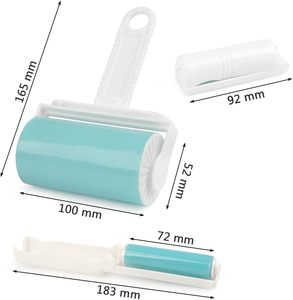 Rouleau anti-poussière et poils lavable et réutilisable pour vêtements, animaux domestiques et tissus – Mini brosse de nettoyage avec housse de tambour - Product Image 2