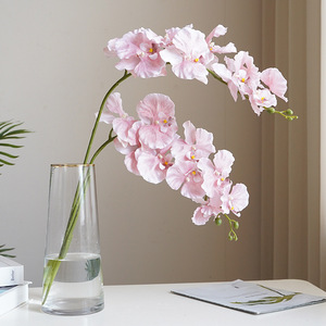 Orquídeas de Alta Calidad, 9 Cabezas, Artificiales, Color Rosa <span class=keywords><strong>Lila</strong></span>, Tacto Real, Flores de <span class=keywords><strong>Orquídea</strong></span> Phalaenopsis para Decoración de Bodas <span class=keywords><strong>y</strong></span> Hogar - Product Image 2