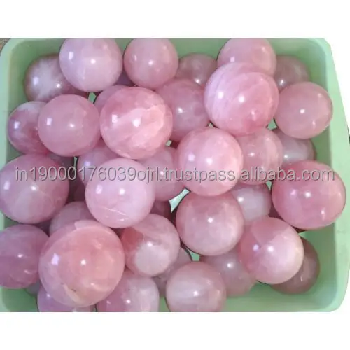 wholesale natural stone best decorative home products pink rose quartz natural crystal sphere ball for sale