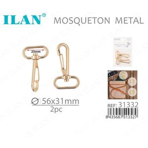 Ilan Metal 56x31mm 2 pezzi colore oro per borse e accessori - Product Image 3