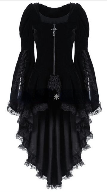 Vampire Lolita Dress - Gothic Long Sleeve Velvet Tuxedo