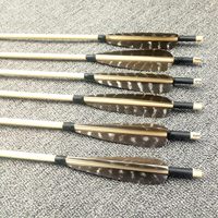 Véritable aile naturelle tir à l'arc flèche plume empennage aubes plume de dinde pour bricolage tir à l'arc chasse cible tir flèche accessoire