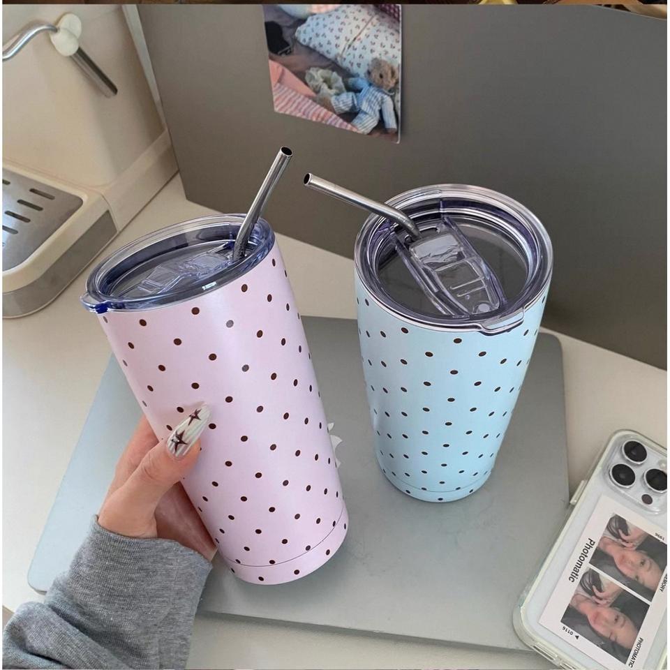 304 Stainless Steel Insulation Bottle Polka Dot Pattern Supports ...