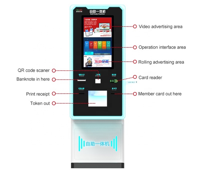 English-Speaking BADA Bd-8843 Coin Change Machine Arcade Kiosk Credit Card Reader Metal Despenser 12-Month Warranty