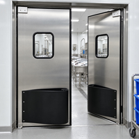 Porte de circulation en acier inoxydable pour usine alimentaire, pour salle de préparation des légumes