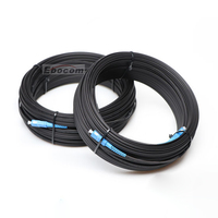 Cable de caída plana FTTH para interiores y exteriores Cable de conexión FTTH G657A2 Modo único SC LC UPC APC 10M 20M 30M Cable de conexión de fibra óptica OEM