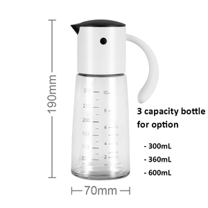 Utensilios de Cocina Esenciales, Botella de Aceite de Oliva con Botella de Vidrio de 360 ml, Dispensador de Aceite de Oliva Vegetal con Apertura por Gravedad - Product Image 3