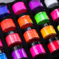 Poudre photoluminescente UV, pigment fluorescent de couleur néon pour aquarelle, vernis à ongles, résine époxy