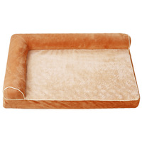 Usine En Gros De Luxe Grand Détachable Doux Mousse À Mémoire Lavable Orthopédique Housse De Coussin Pet Chien Lit