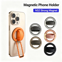 Support de téléphone magnétique en forme de H creux avec anneau en silicone, pliable multi-angle, portable et fin, pour regarder des vidéos