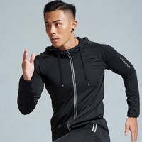Veste de sport personnalisée pour hommes, vente en gros, anti-humidité, pour entraînement, décontractée, vêtements de sport actifs, support technique