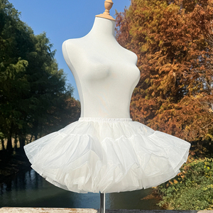 <span class=keywords><strong>Jupon</strong></span> court <span class=keywords><strong>en</strong></span> <span class=keywords><strong>tulle</strong></span> <span class=keywords><strong>blanc</strong></span> à volants 100 % polyester pour robe de mariée, idéal pour les mariages et événements festifs, pour un volume optimal - Product Image 2