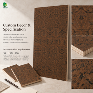 Contreplaqué plaqué marqueterie en bois <span class=keywords><strong>de</strong></span> frêne chaud Jinbase W-SL-802, qualité E0, 1220x2440mm, feuilles <span class=keywords><strong>de</strong></span> placage chêne, placage noyer - Product Image 5