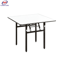 Table pliante ronde, tables pliantes pour banquet, usine, 8 pieds, bois, 10 personnes, table rectangulaire, meubles de maison, fer, événements, hôtel, PVC
