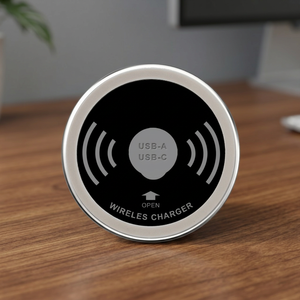 Station de charge sans fil rapide intelligente 15W avec ports USB-A/USB-C - Product Image 2