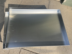 Bandeja para hornear de aluminio de 1,2mm de espesor de soldadura manual de metal con doble borde, bandeja para hornear en horno, bandeja soldada - Product Image 2