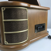 Gramophone vintage Design EQ avec connexion PC, platine vinyle 3 vitesses, lecteur de disques vinyles