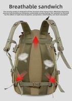 Sac à dos tactique personnalisé 20-35L, sac à dos MOLLE pour voyages en plein air, camping, randonnée