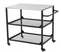 Chariot de rangement extérieur, table de cuisson en acier inoxydable, table de préparation BBQ pour patio, jardin