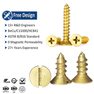 Tùy Chỉnh Brass Vít <span class=keywords><strong>Csk</strong></span> Chìm Đầu Phẳng Phillips Rãnh Tự Khai Thác Đồng Vít Nhà Sản Xuất - Product Image 1