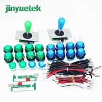 Kit de pièces pour jeux d'arcade DIY, encodeur USB à latence nulle, boutons poussoirs 4/8 voies, joystick - Marque JY Modèle DIY01 pour salles de jeux