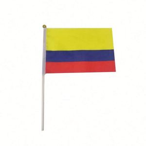 Wholesale 12*18 Inch Columbia Wooden Stick Flag Banner Decoration Polyester Columbia <b>Mini</b> <b>Hand</b> Waving Flags - Product Image 1