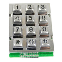 IP65 Industrial Aluminum Keyboard Custom 12 Key 4 X 3 Membrane Switch Keypad 4x3 Matrix Keyboard for DIY KIT