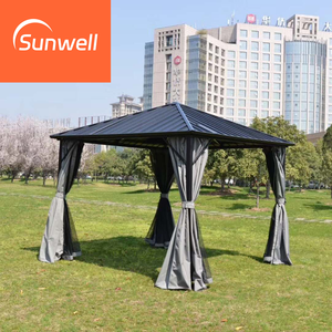 Fabbrica all'ingrosso Custom alluminio antipioggia Business Gazebo baldacchino con tenda pubblicità Pergola personalizzabile - Product Image 1