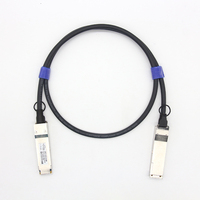 Kabel DAC QSFP Pasif 40G Realsea Factory 1M Direct Attach Copper OEM Modul Transceiver Hitam 30AWG untuk Switch