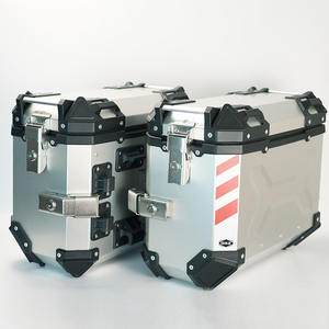 Boîte de rangement latérale en alliage d'aluminium pour moto 35L/45L, boîte à outils multifonctionnelle étanche, alarme pour moto - Product Image 1