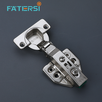 Charnières de meuble de cuisine en acier inoxydable, charnières de porte d'armoire 3D unidirectionnelles à fermeture amortie hydraulique
