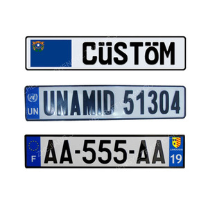 Européen personnalisé coloré réfléchissant blanc <span class=keywords><strong>plaque</strong></span> d'<span class=keywords><strong>immatriculation</strong></span> royaume-uni - Product Image 4