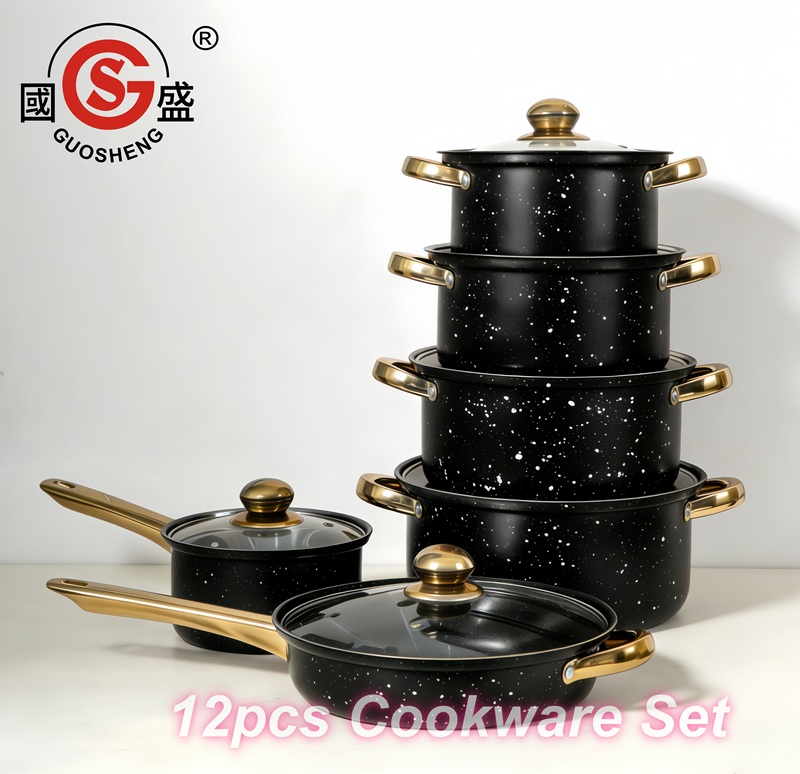 Wholesale 12pcs Nonstick Stainless Steel Induction
