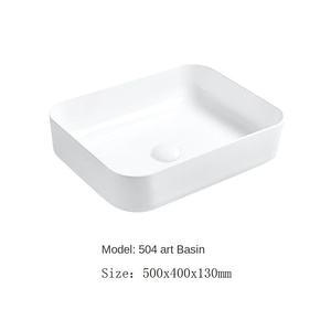 Lavabo de salle de bain moderne haut de gamme en céramique colorée avec drain intégré, disponible en plusieurs couleurs pour lavabo de toilettes - Product Image 1