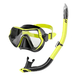 Factory Single Mask Semi Dry Diving Set For Professional Diving Adult Wave Shield Snorkel Set