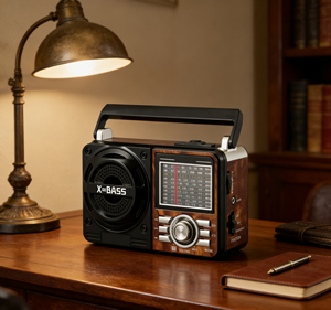 Радиоприемник AM/<span class=keywords><strong>FM</strong></span>/SW1-7 с 9 диапазонами, USB/SD/TF кардридером, MP3-плеером, литиевой батареей и Bluetooth-зарядкой - Product Image 5