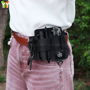 Étui à outils EDC en cuir de vachette véritable pour <span class=keywords><strong>homme</strong></span>, étui de <span class=keywords><strong>ceinture</strong></span>, étui de poche pour lampe de poche couteau OEM/ODM pris en charge - Product Image 2